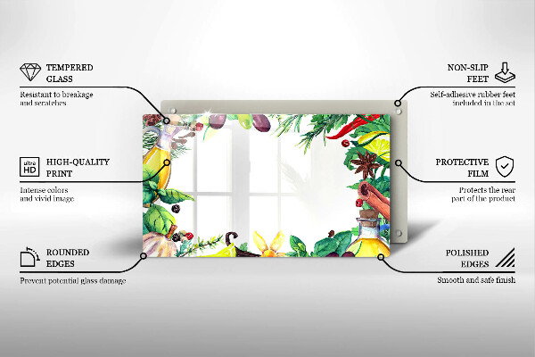 Cubre vitrocerámica comida pintada