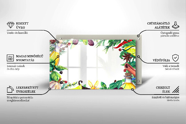 Cubre vitrocerámica comida pintada