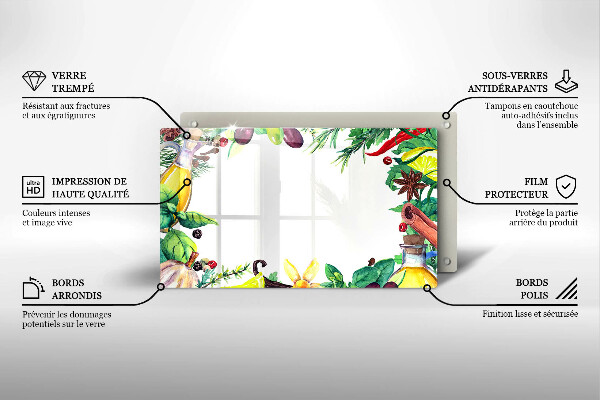 Cubre vitrocerámica comida pintada