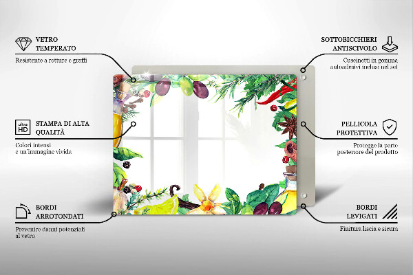 Cubre vitrocerámica comida pintada