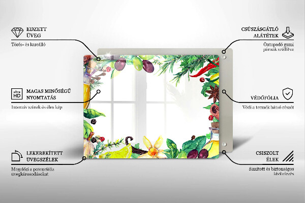 Cubre vitrocerámica comida pintada