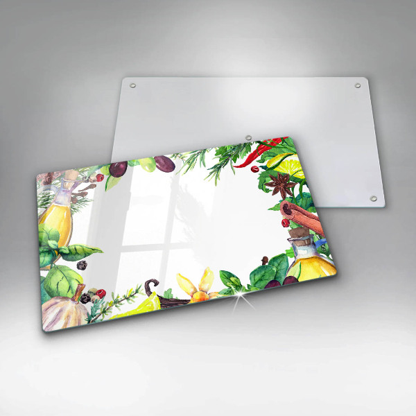 Cubre vitrocerámica comida pintada