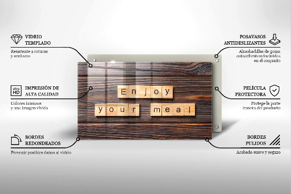 Cubre vitrocerámica Enjoy your meal