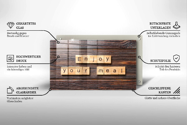 Cubre vitrocerámica Enjoy your meal