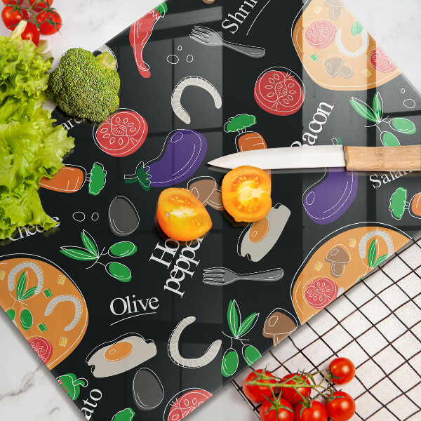 Cubre vitrocerámica Ilustración de comida