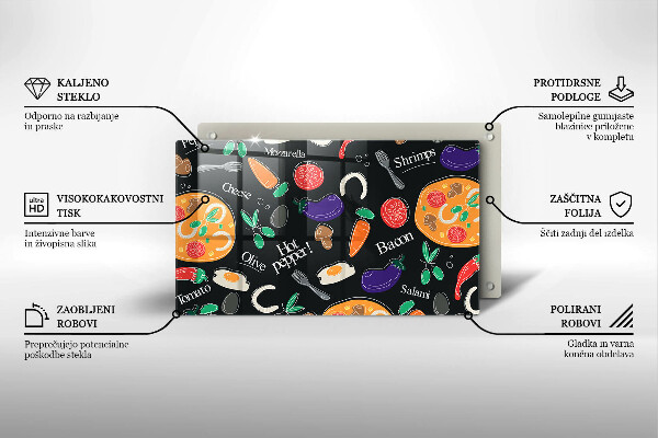 Cubre vitrocerámica Ilustración de comida