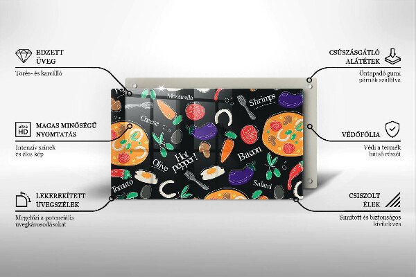 Cubre vitrocerámica Ilustración de comida