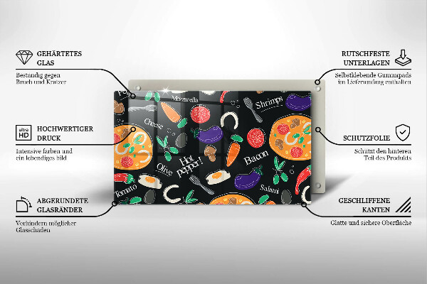 Cubre vitrocerámica Ilustración de comida