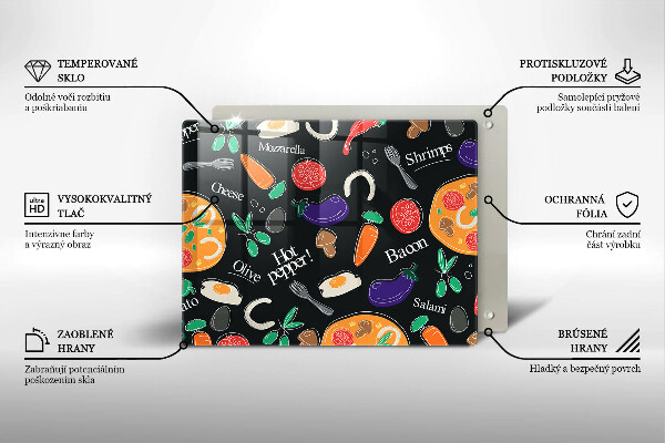 Cubre vitrocerámica Ilustración de comida