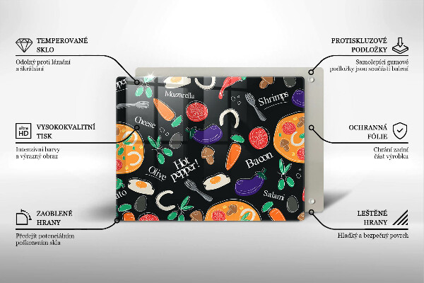 Cubre vitrocerámica Ilustración de comida