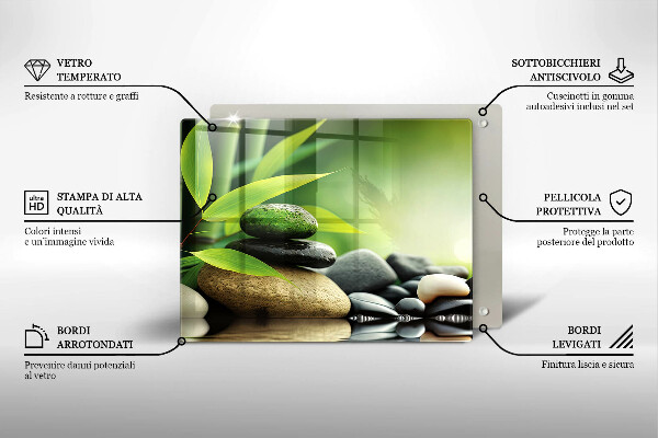 Cubre vitrocerámica piedras de bambú zen