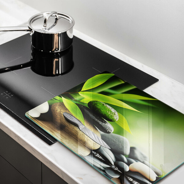 Cubre vitrocerámica piedras de bambú zen