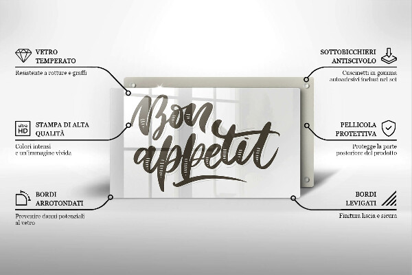 Cubre vitrocerámica Iscrizione Bon Appetit