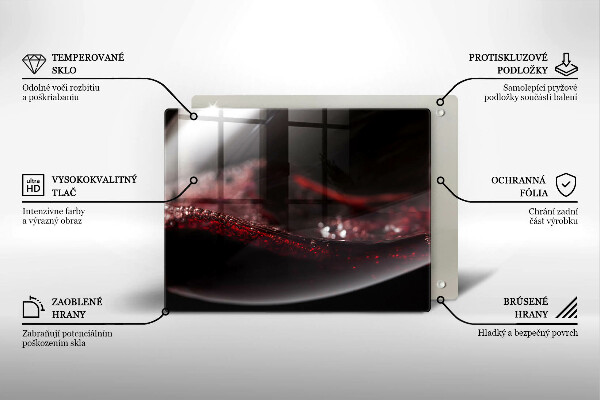 Cubre vitrocerámica Vino tinto en una copa