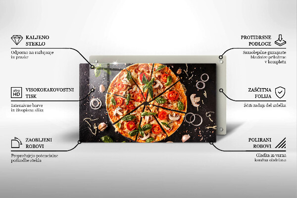 Cubre vitrocerámica Pizza con champiñones