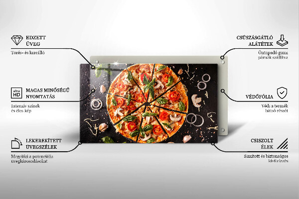 Cubre vitrocerámica Pizza con champiñones