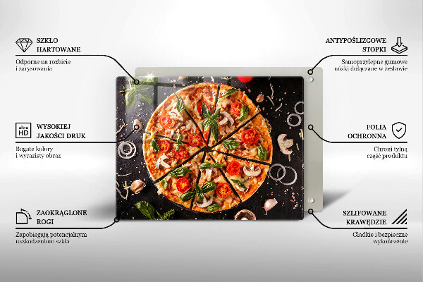 Cubre vitrocerámica Pizza con champiñones