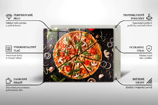 Cubre vitrocerámica Pizza con champiñones