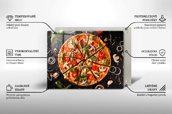 Cubre vitrocerámica Pizza con champiñones