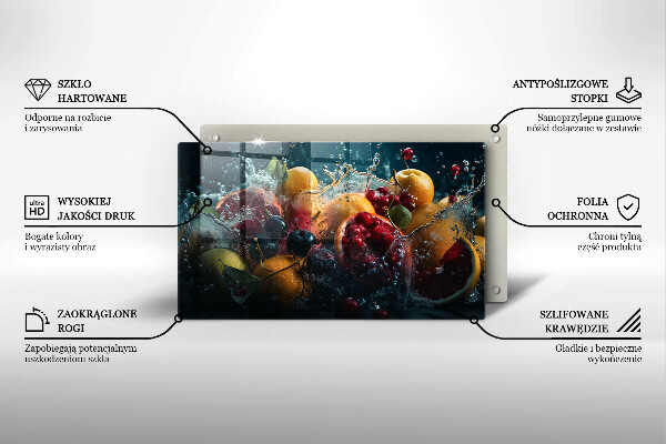 Cubre vitrocerámica frutas en agua