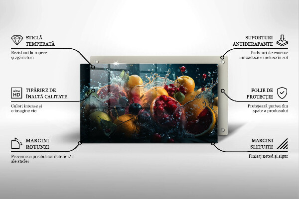 Cubre vitrocerámica frutas en agua