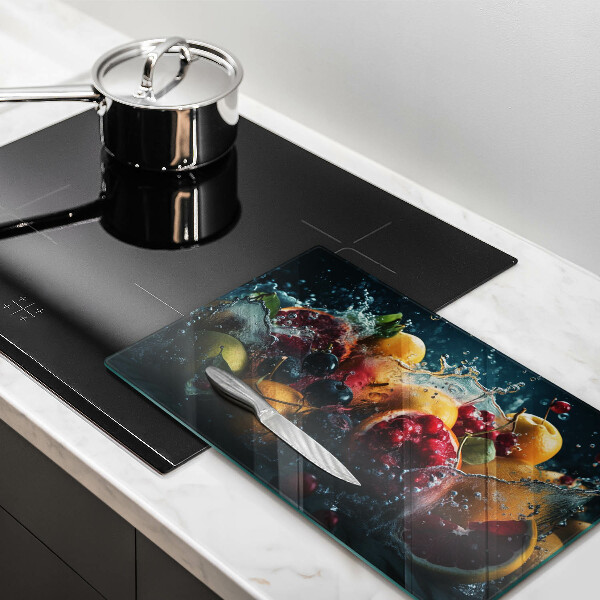 Cubre vitrocerámica frutas en agua