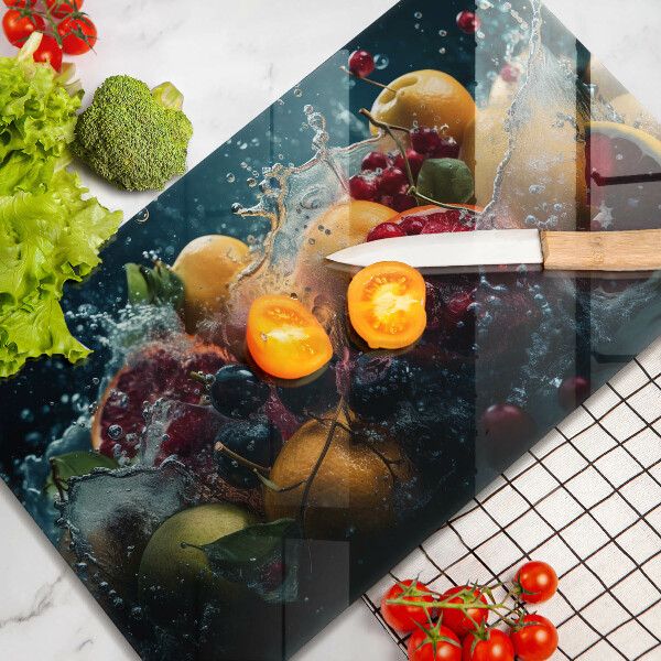 Cubre vitrocerámica frutas en agua