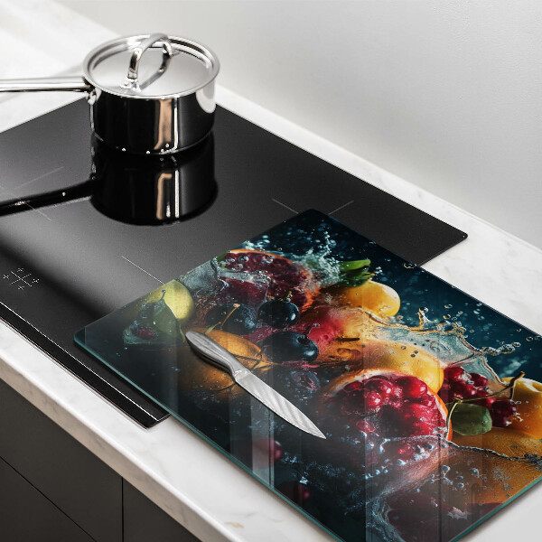 Cubre vitrocerámica frutas en agua