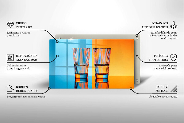 Cubre vitrocerámica Dos vasos de agua
