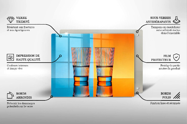 Cubre vitrocerámica Dos vasos de agua