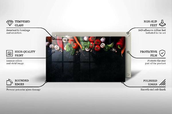 Cubre vitrocerámica Verduras coloridas