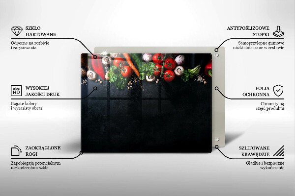 Cubre vitrocerámica Verduras coloridas