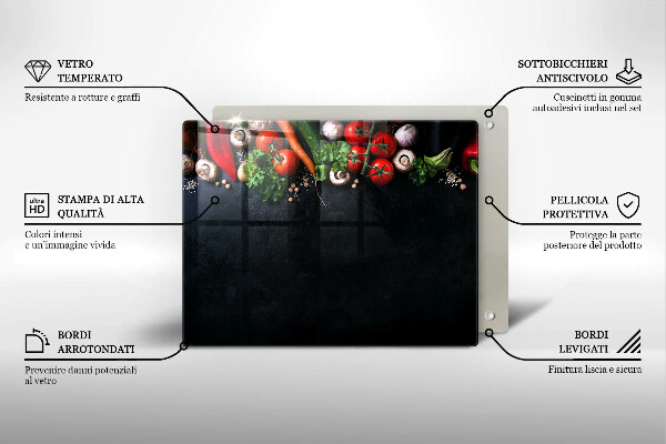 Cubre vitrocerámica Verduras coloridas