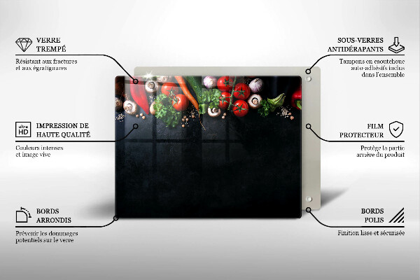Cubre vitrocerámica Verduras coloridas