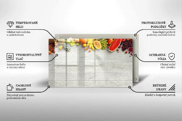 Cubre vitrocerámica Frutas en tablas