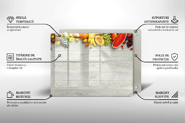 Cubre vitrocerámica Frutas en tablas