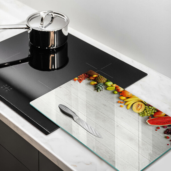 Cubre vitrocerámica Frutas en tablas