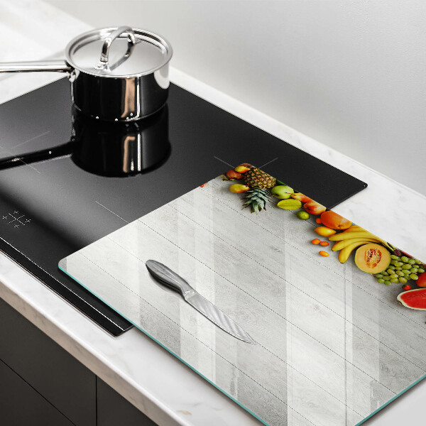 Cubre vitrocerámica Frutas en tablas