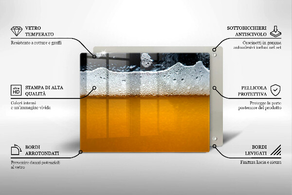 Cubre vitrocerámica Beber espuma de cerveza