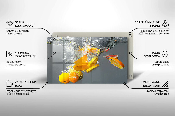 Cubre vitrocerámica limones en agua