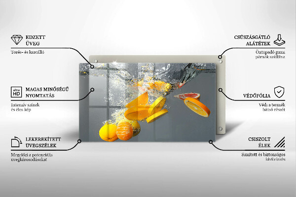 Cubre vitrocerámica limones en agua