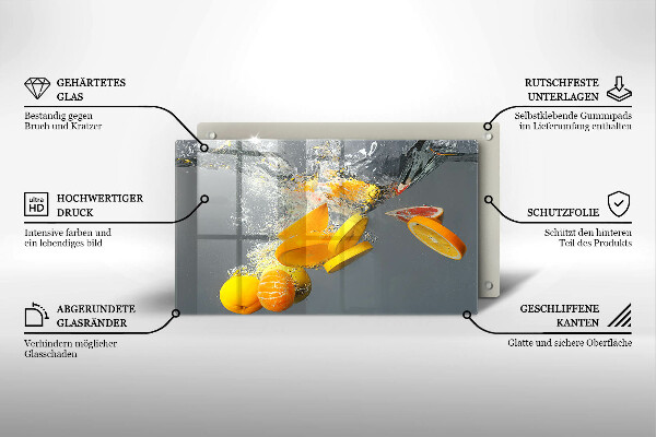 Cubre vitrocerámica limones en agua