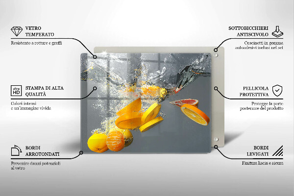 Cubre vitrocerámica limones en agua