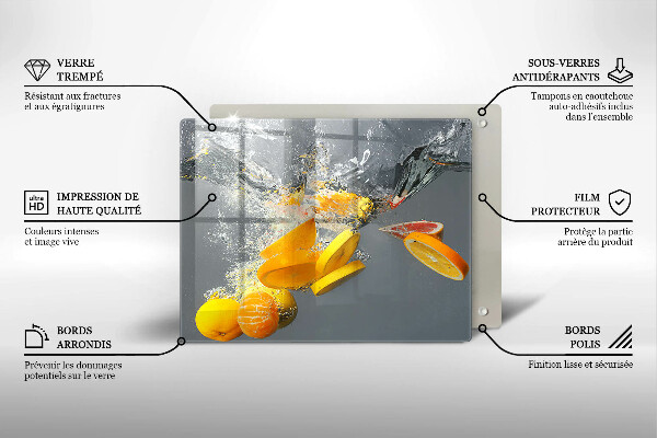 Cubre vitrocerámica limones en agua