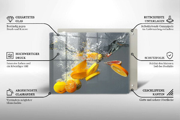 Cubre vitrocerámica limones en agua