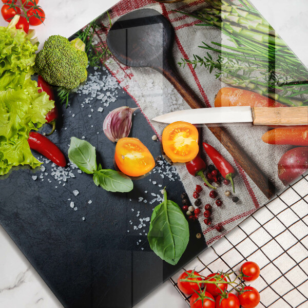 Cubre vitrocerámica comida de cocina