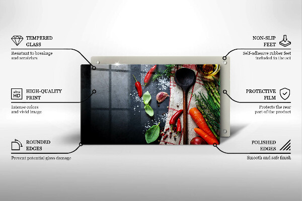 Cubre vitrocerámica comida de cocina