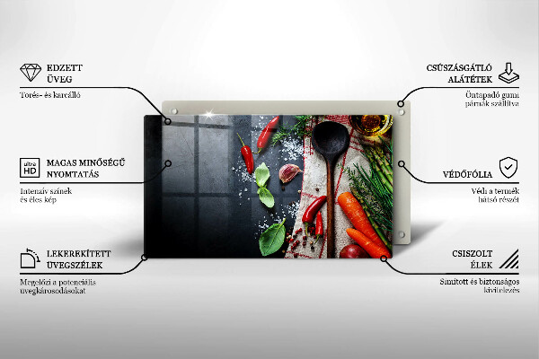 Cubre vitrocerámica comida de cocina