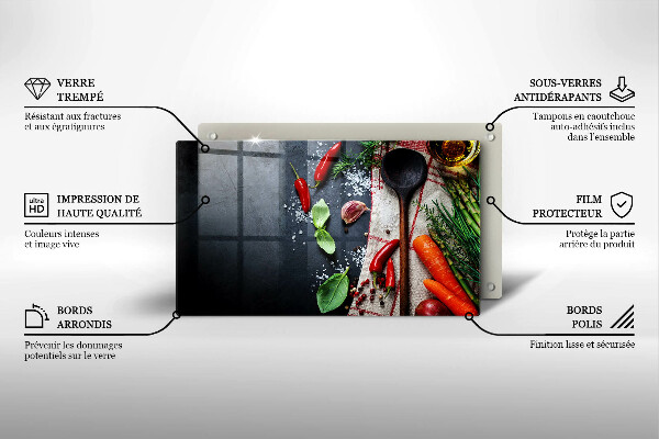 Cubre vitrocerámica comida de cocina