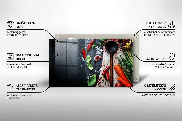 Cubre vitrocerámica comida de cocina